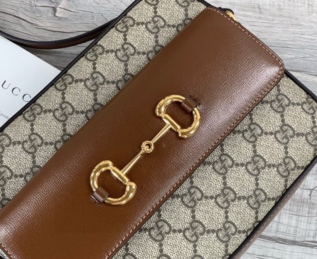 Gucci Horsebit 1955 Series Shoulder Bag Brown